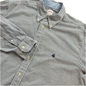 Brooks Brothers 346 Striped Men’s Large Regular Fit Long Sleeve Button Up Shirt